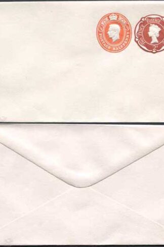 ESC971 QEII 2d and KGVI 1/2d Compound Stamped to Order Envelope Approx 89mmx152