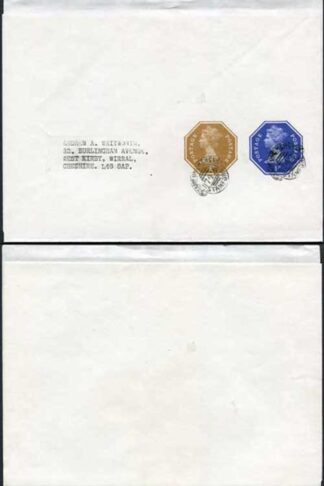 WS131 QEII 1/2p ERROR of COLOUR and 4p Stamped to Order Newspaper Wrapper Used