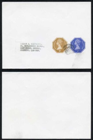 WS131 QEII 1/2p ERROR of COLOUR and 4p Stamped to Order Newspaper Wrapper Used