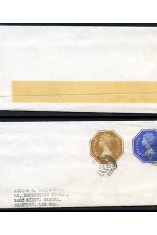 WS131 QEII 1/2p ERROR of COLOUR and 4p Stamped to Order Newspaper Wrapper Used
