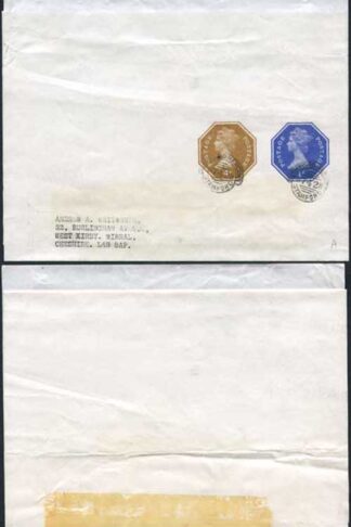 WS131 QEII 1/2p ERROR of COLOUR and 4p Stamped to Order Newspaper Wrapper Used