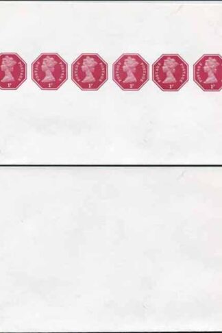 WSP153 QEII 1p x SIX on Stamped to Order Newspaper Wrapper Mint Approx 204x260mm