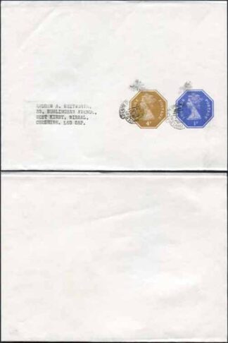 WS131 QEII 1/2p ERROR of COLOUR and 4p Stamped to Order Newspaper Wrapper Used