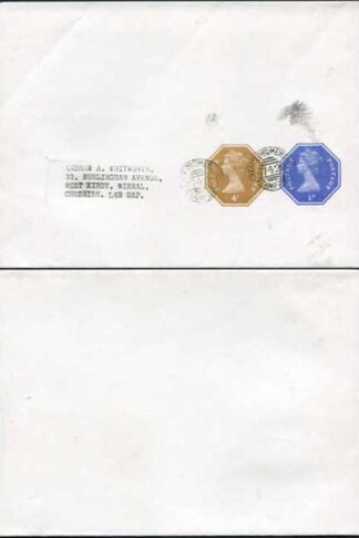 WS131 QEII 1/2p ERROR of COLOUR and 4p Stamped to Order Newspaper Wrapper Used