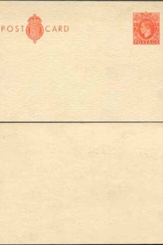 CP100a KGVI 2d Orange Post Office Postcard on cream card Mint