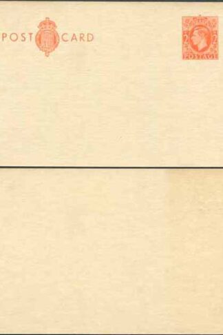 CP100a KGVI 2d Orange Post Office Postcard on cream card Mint