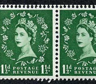 SB64 1 1/2d Wmk Edward Upright Perf E (1/2v) Booklet Pane of 2 U/M