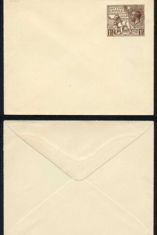 KGV 1924 Wembley 1 1/2 Envelope Mint