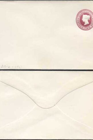 ES15 QV 2d Lake Stamped to Order Envelope Mint
