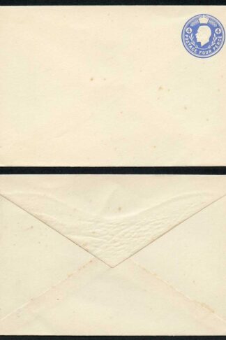 ES65 KGVI 4d Blue (KGV head) Stamp to Order Envelope (some tone spots) Mint RARE