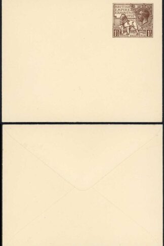 EP67KGV 1925 Wembley 1 1/2d Envelope Superb Mint