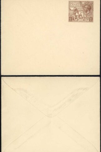 EP67KGV 1925 Wembley 1 1/2d Envelope Superb Mint