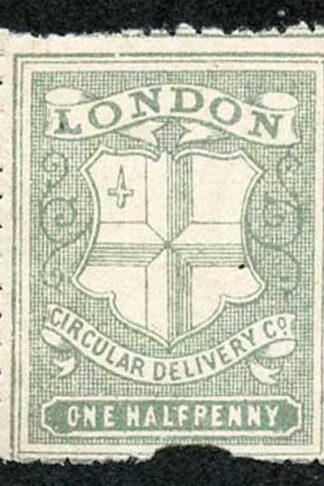 Circular Delivery SGCD32 London 1/2d greenish grey mint