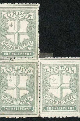 Circular Delivery SGCD32 London 1/2d greenish grey mint block