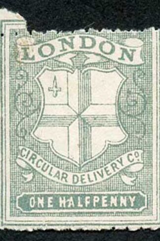 Circular Delivery SGCD32 London 1/2d greenish grey mint