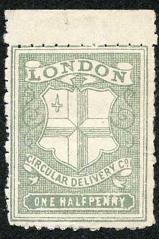 Circular Delivery SGCD32 London 1/2d greenish grey mint