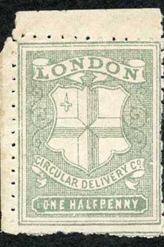 Circular Delivery SGCD32 London 1/2d greenish grey mint