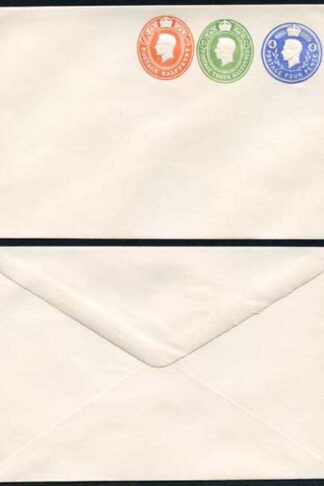 ESCP859 KGVI 4d and 1 1/2d and 1/2d Stamped to Order Envelope Mint