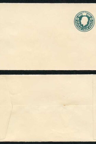 ES48 KGV 4d Grey-Green Stamped to Order Envelope Mint