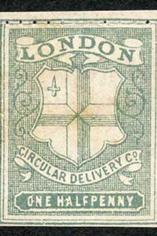 Circular Delivery SGCD32 London 1/2d greenish grey mint