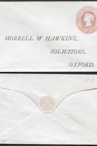 EP17 QV 1d Pink Envelope Size B (14.7.66) Mint Pre Addressed