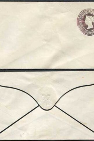 EP4b QV 1d Pink Mourning Envelope Size B SP2 Paper Mint