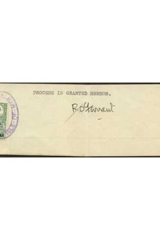 Isle of Man KGV 5/- Key Plate Type Revenues CDS on Piece