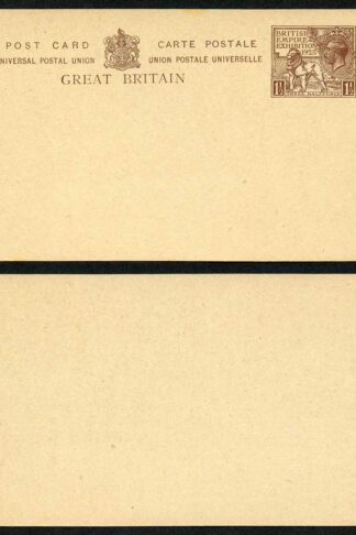 KGV 1925 1 1/2d Wembley Postcard Card MINT