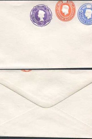 ESCP875 KGVI 4d and 1/2d Plus QEII 3d Stamped to Order Envelope 1/2d MISPLACED