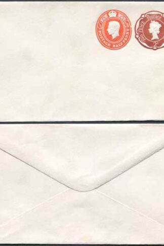 ESC971 QEII 2d and KGVI 1/2d Compound Stamped to Order Envelope Approx 89mmx152