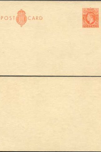 CP100a KGVI 2d Orange Post Office Postcard on cream card Mint