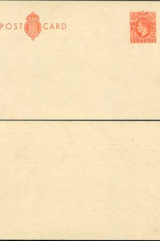 CP100a KGVI 2d Orange Post Office Postcard on cream card Mint