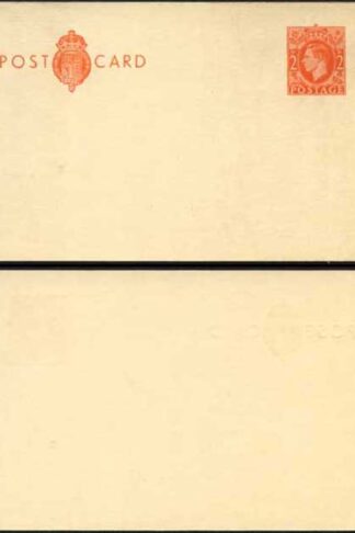CP100a KGVI 2d Orange Post Office Postcard on cream card Mint