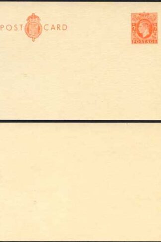 CP100a KGVI 2d Orange Post Office Postcard on cream card Mint