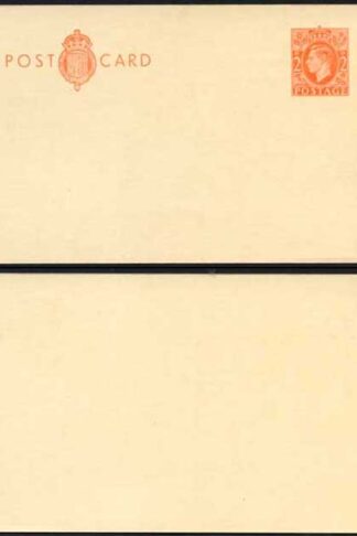 CP100a KGVI 2d Orange Post Office Postcard on cream card Mint