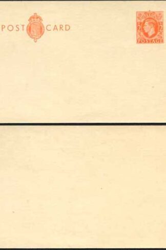 CP100a KGVI 2d Orange Post Office Postcard on cream card Mint