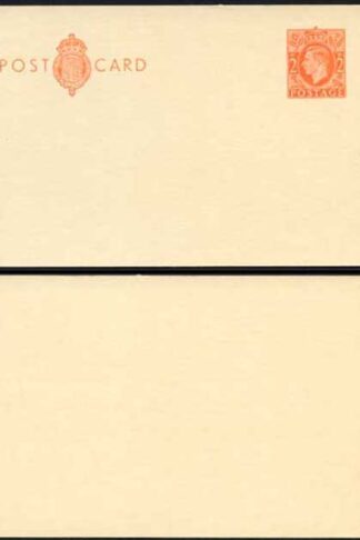CP100a KGVI 2d Orange Post Office Postcard on cream card Mint