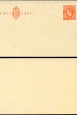 CP100a KGVI 2d Orange Post Office Postcard on cream card Mint