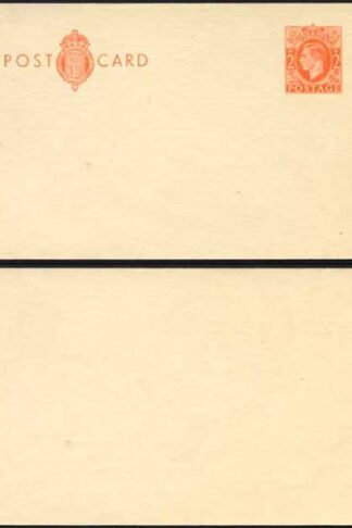 CP100a KGVI 2d Orange Post Office Postcard on cream card Mint