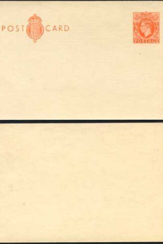 CP100a KGVI 2d Orange Post Office Postcard on cream card Mint