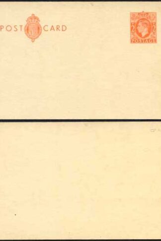 CP100a KGVI 2d Orange Post Office Postcard on cream card Mint