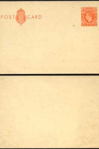 CP100a KGVI 2d Orange Post Office Postcard on cream card Mint