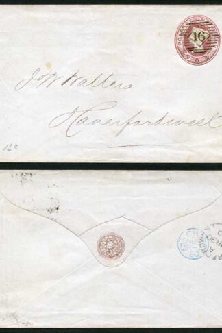 EP19 QV 1d Pink Envelope Size F (12.3.60) Used London Cancel