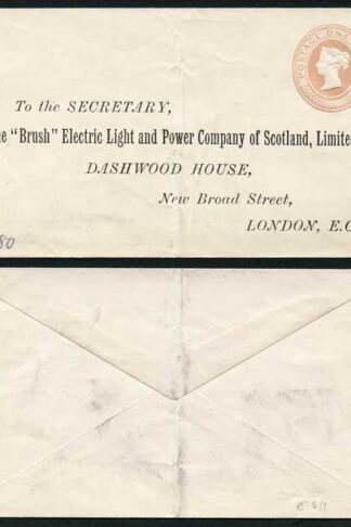 ES11 QV 1d Pink Envelope Mint Pre Addressed