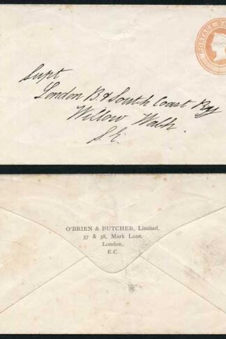 ES11 QV 1d Pink Envelope Mint Pre Addressed