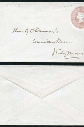 EP29 QV 1d Pink Envelope Size C Addressed But Unused