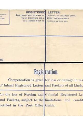 RP63 KGVI 5 1/2d Registered Envelope Size H McCorquodale Imprint Mint