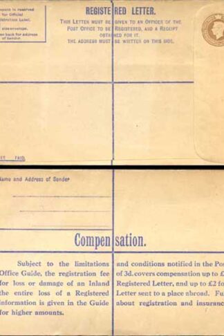 RP54 KGVI 5 1/2d Registered Envelope Size H McCorquodale Imprint MINT