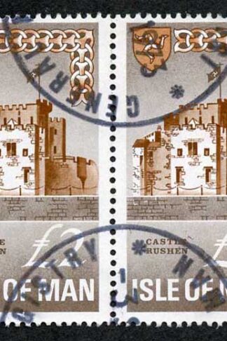 Isle of Man 2 Pound Grey and Brown Pair QEII Pictorial Revenues CDS On Piece