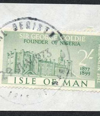 Isle of Man 2/- Green QEII Pictorial Revenue CDS On Piece